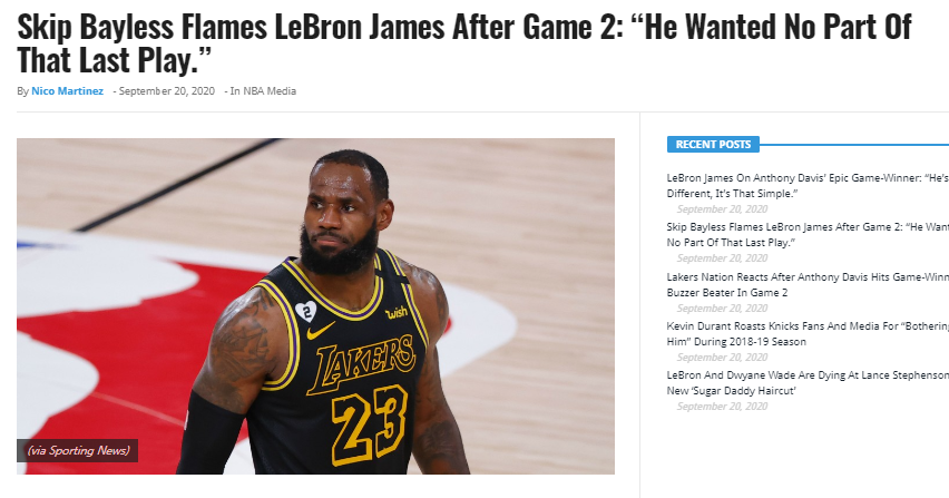 勒布朗·詹姆斯|詹姆斯承认抱大腿！美记：戴维斯是湖人的乔丹，詹姆斯是他的皮蓬