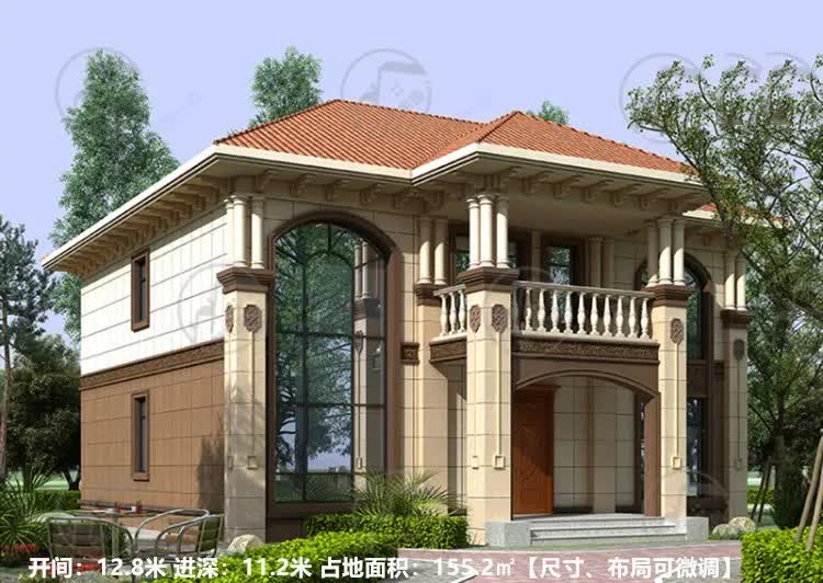 |两款小户型农村别墅，外观精美，户型实用，主体造价30万左右