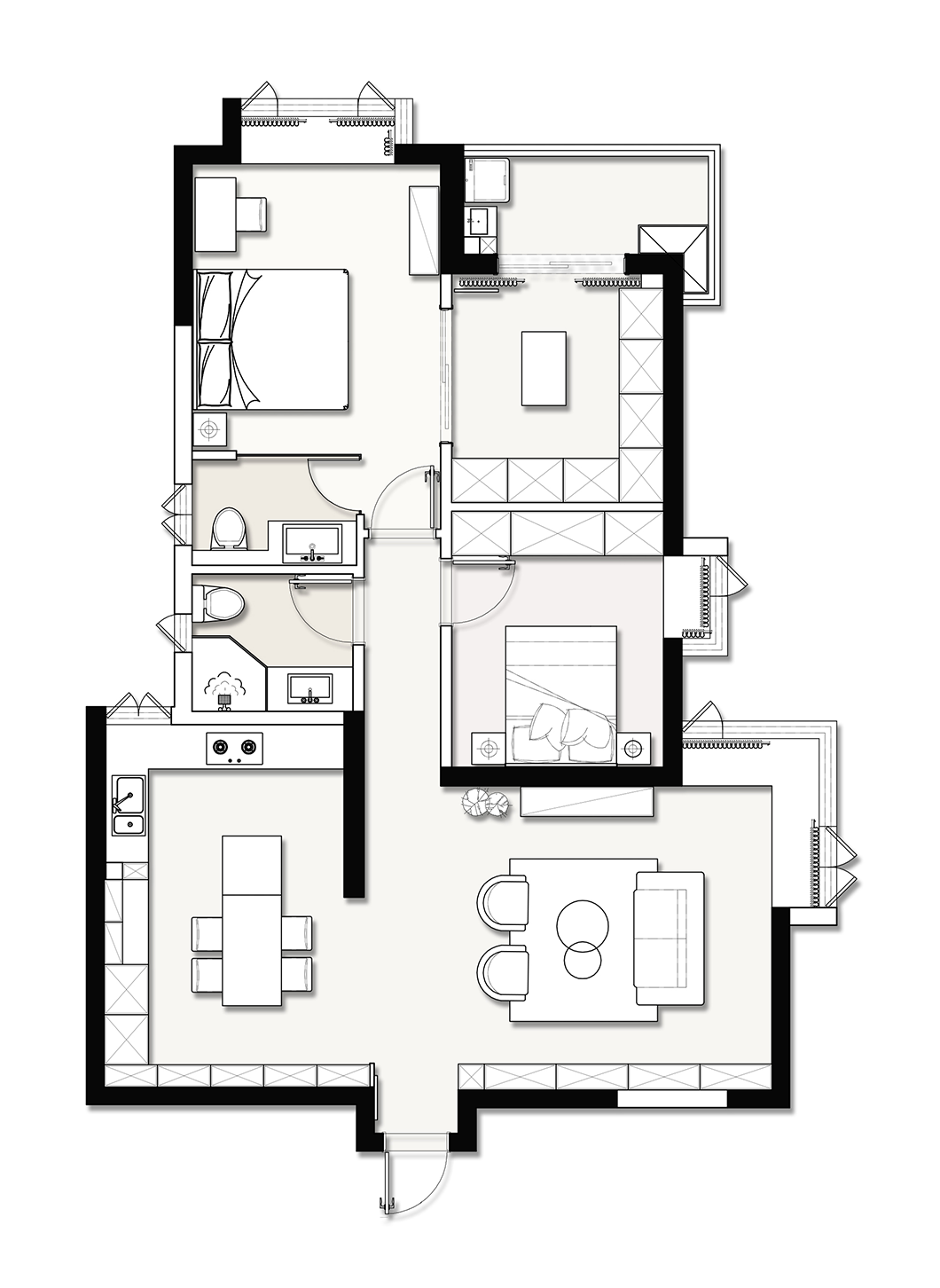 『』极简+黑白灰，最纯粹的设计格调！