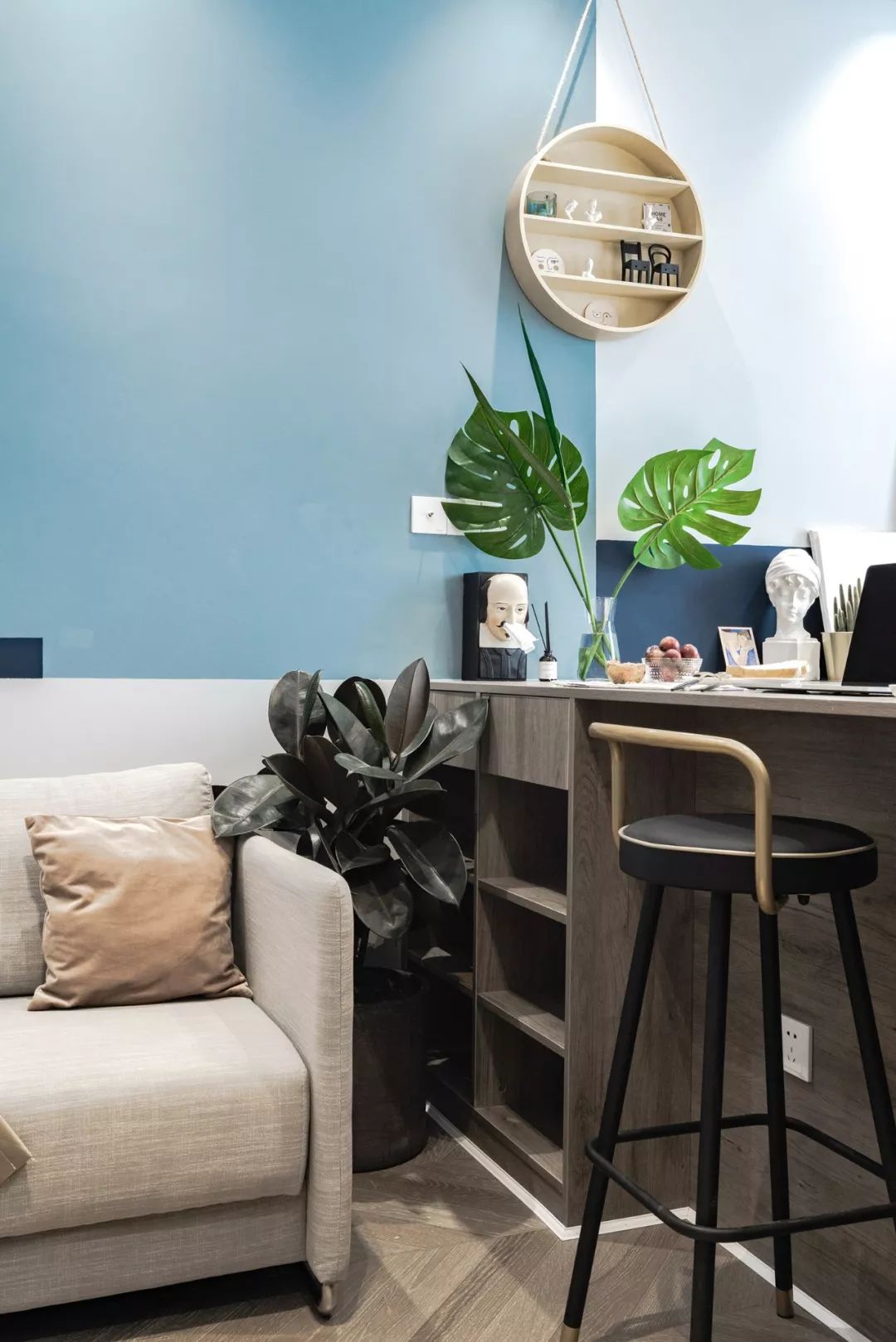 |35㎡北欧风单身公寓，全屋收纳柜+多功能卧室设计，太实用了！