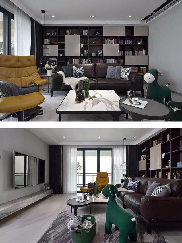 |客厅不看电视,装个书架设计,满屋书香气!