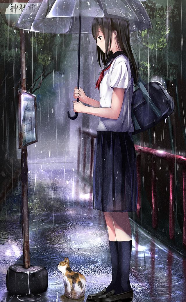 女孩|动漫少女：b站超火雨季女孩系列，唯美壁纸推荐！网友竟痴醉了？