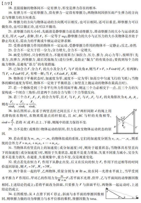 「物理」备战2020高考！物理基础知识点和物理专项练习，（含解析）