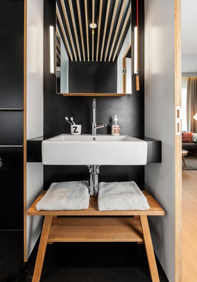 []35㎡小户型装修，楼梯、电视墙一并嵌入式设计，住出了大房的效果