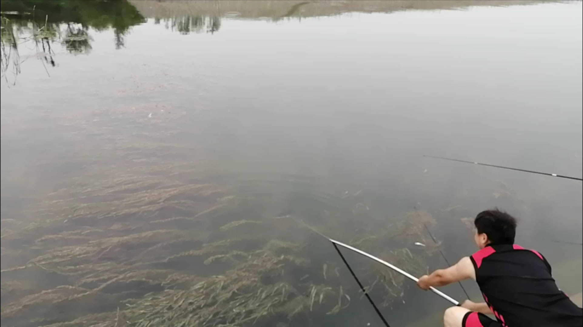 []傍晚的淇河大坝是个休闲的好去处，垂钓捞鱼蹚水，大家都各得其乐