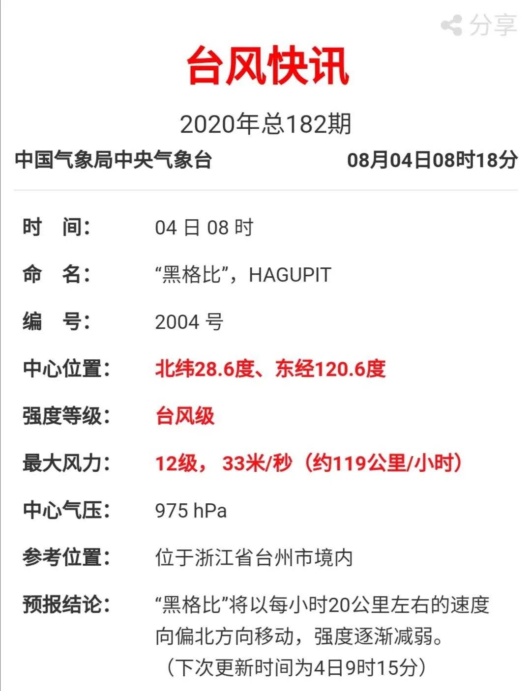 浙样的生活|“黑格比”登陆画面曝光！暴雨即将穿过这些地方，发布紧急通知
