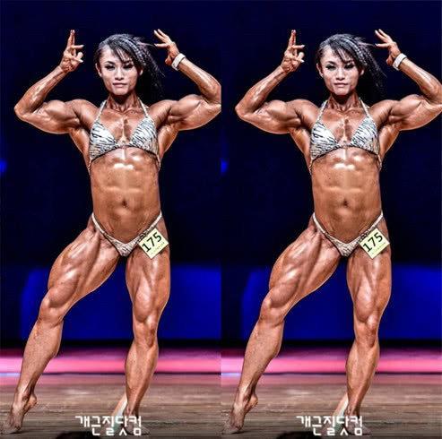 『健身』70公斤级“肌肉女”身材堪比施瓦辛格，没吃药，鸡胸肉都论公斤吃