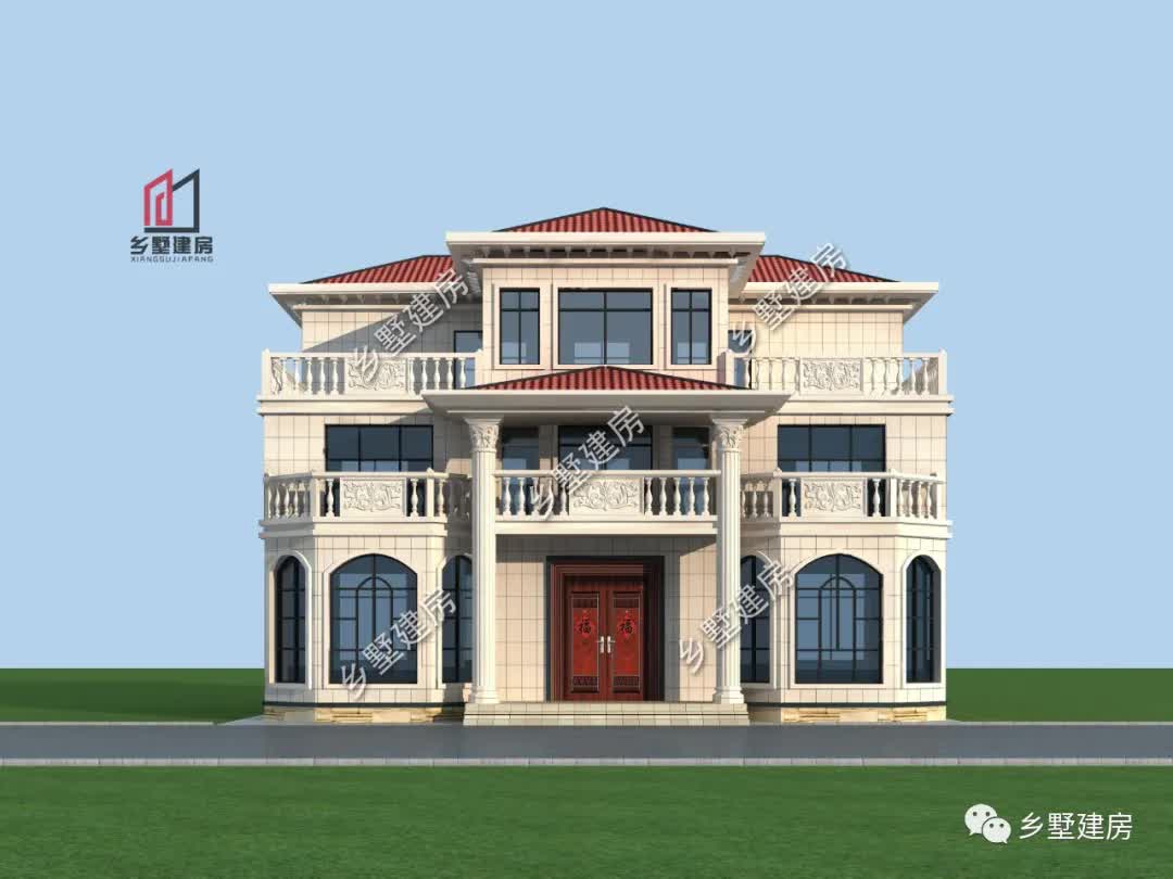 |主体44万，三层欧式别墅，看了就想建