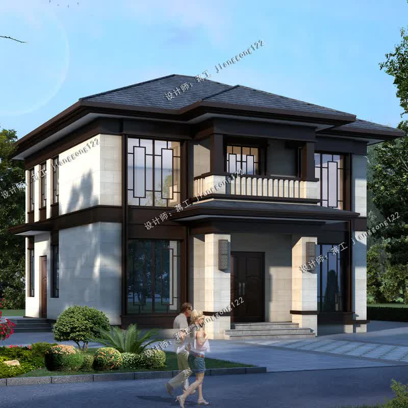 |3款新出炉的农村别墅，有100平的小洋楼，有180平的大宅院