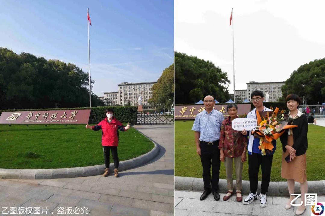 乙图|援鄂护士送儿子到武汉报到，被鲜花和记者包围，儿子被阵势吓懵了