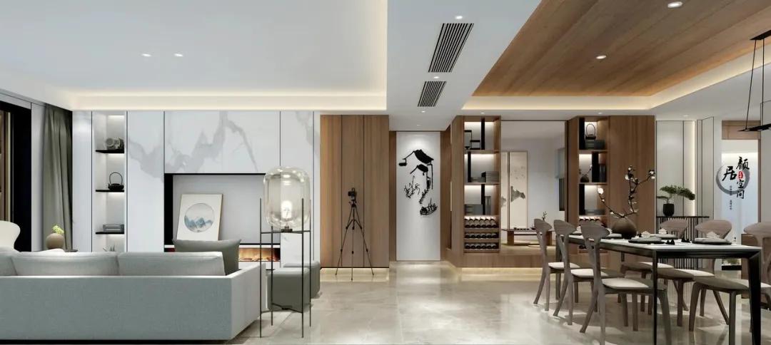 [设计师]藏于都市中的江湖：美景东望137平新中式装修实景