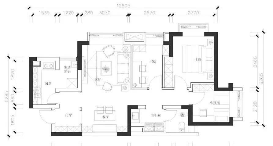 『』70㎡小两房，一进玄关就被迷住，做刚需房太合适了，实用又漂亮！