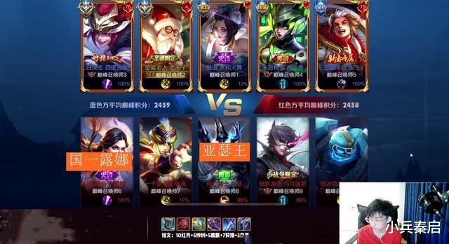 露娜|赖神遭遇亚瑟王，联手国服玄策都惨败，敌方露娜战力竟然高达1万9千分