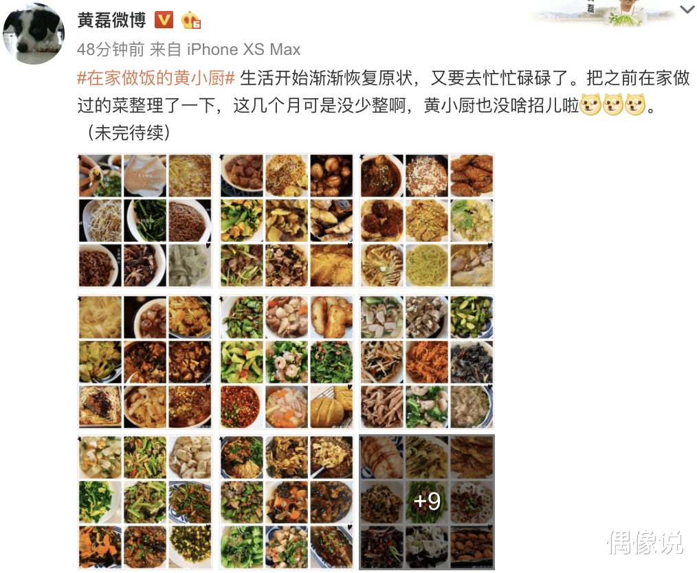 黄磊：黄磊晒这几个月给家人做的菜！离开《向往的生活》，他一样很精致