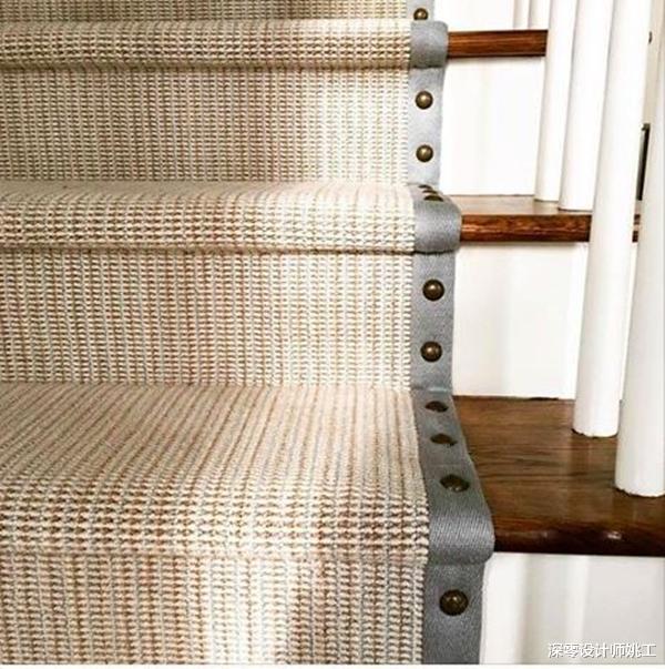 『』楼梯铺地毯，舒适又防滑，5种铺设方式，比较建议贴：好拆洗