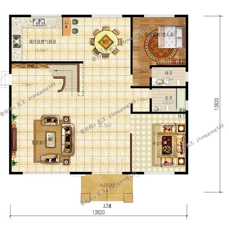 |3款新出炉的农村别墅，有100平的小洋楼，有180平的大宅院