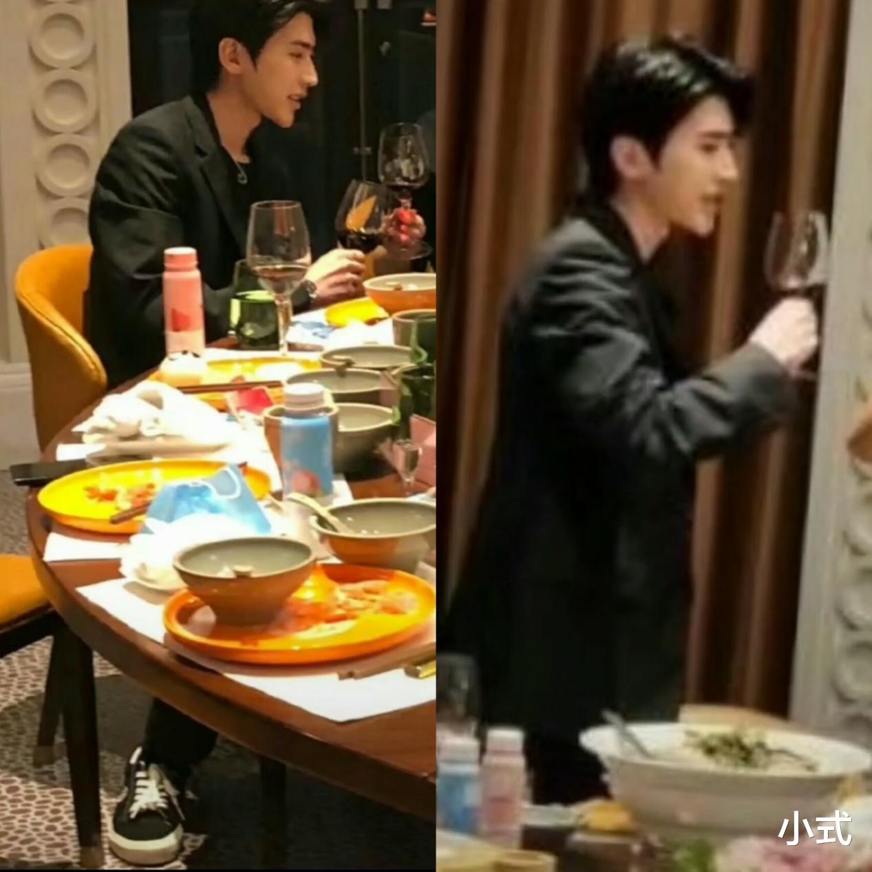 蔡徐坤▲《青春有你2》决赛过后,蔡徐坤小鬼庆功宴再续,陪老总喝酒