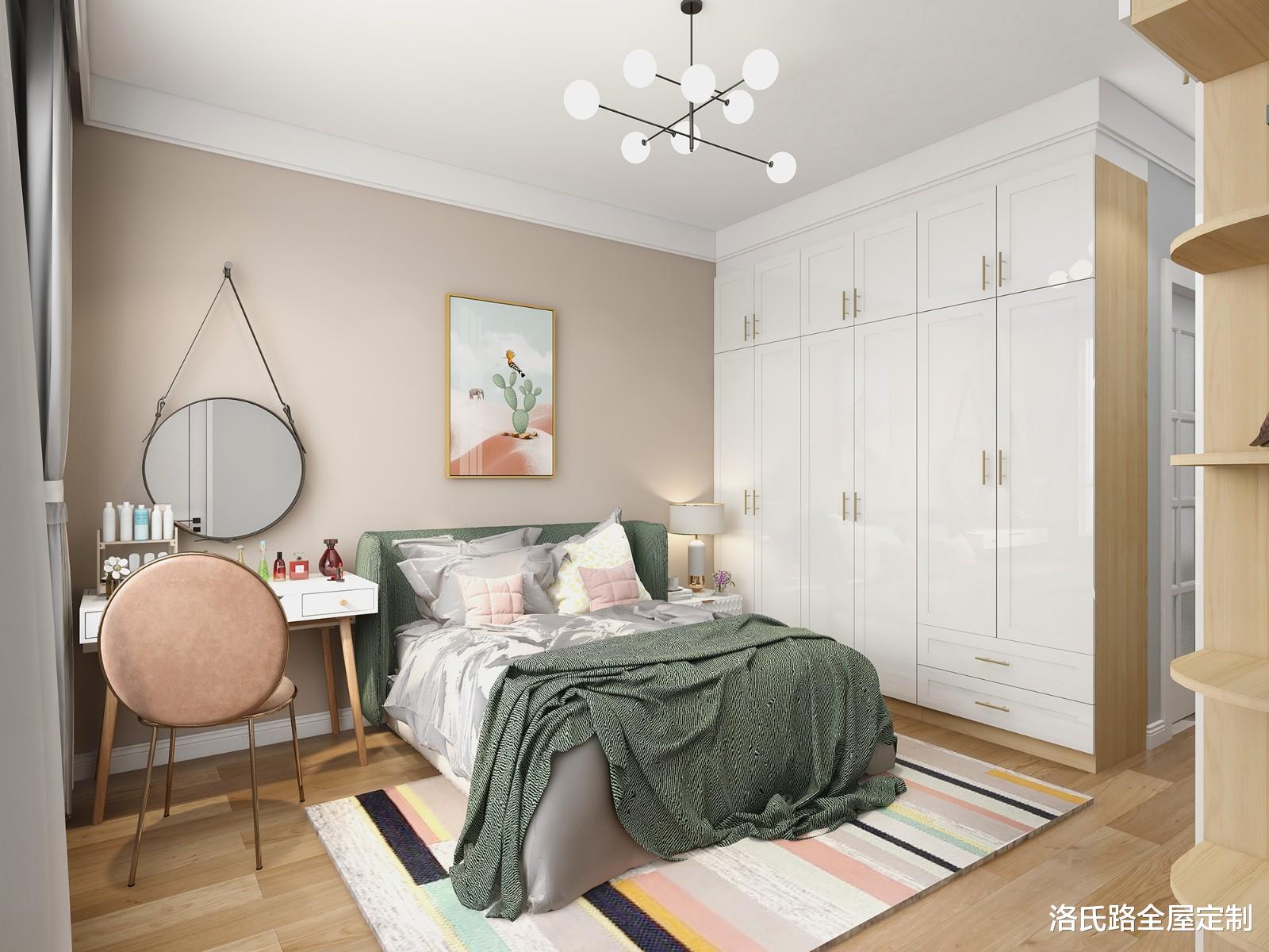 |104㎡北欧婚房装修，原木+灰白色搭配效果超赞，让人喜欢不已！