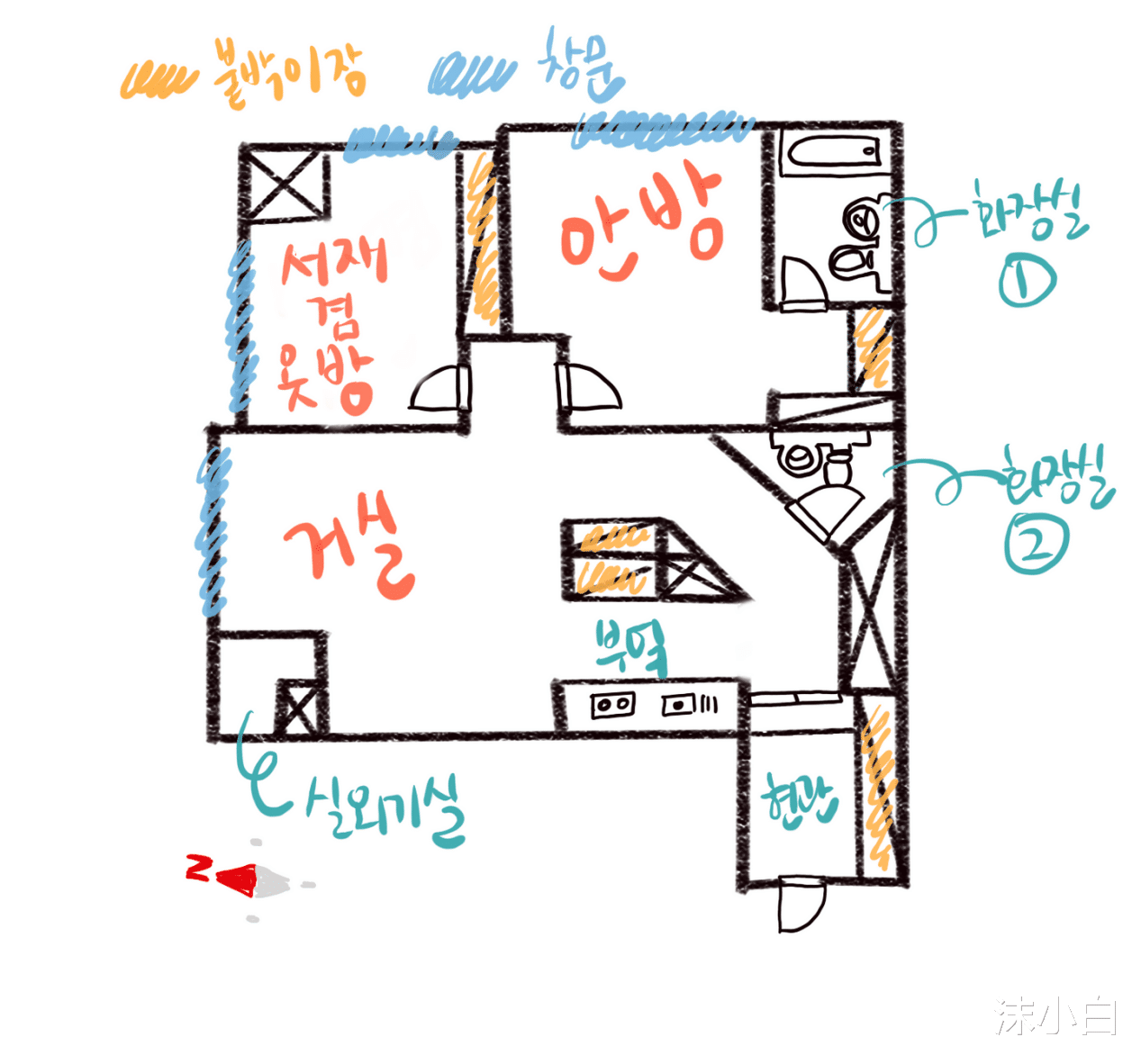 |扔扔扔！扔掉不要的杂物，回字廊玄关道，产证45㎡变70平！划算