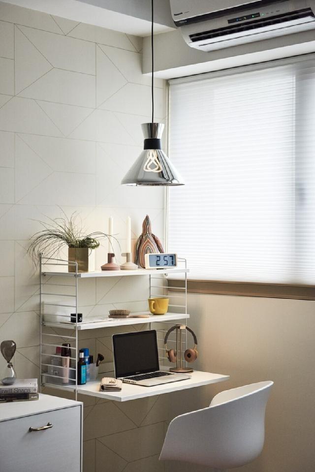 【】70平小户型，客厅后面藏书房，开放式厨房，使得空间敞亮透明