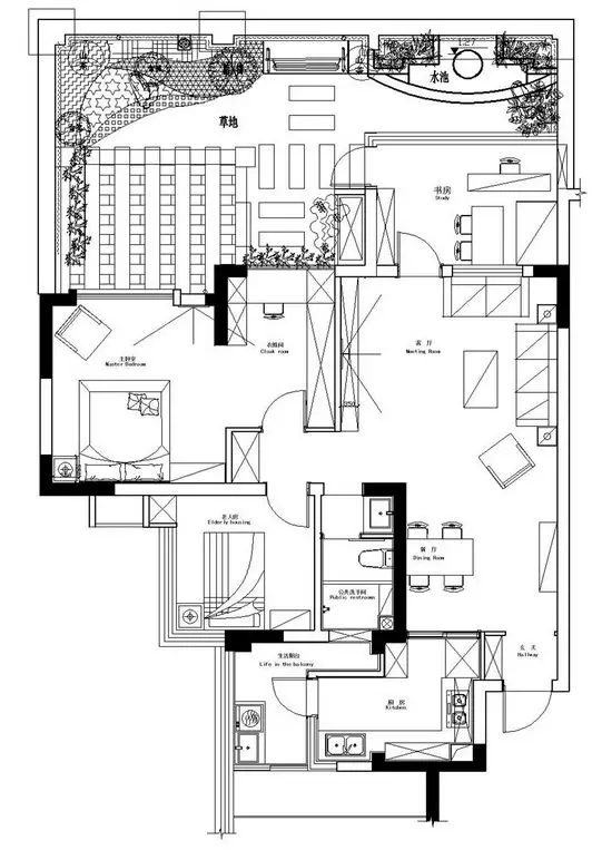 98平温馨美式风，有情怀的花园小别墅