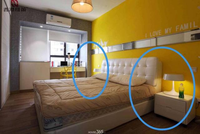 ▲床头两边柜子不要这样放，有钱人从不这样做，再富贵也住穷