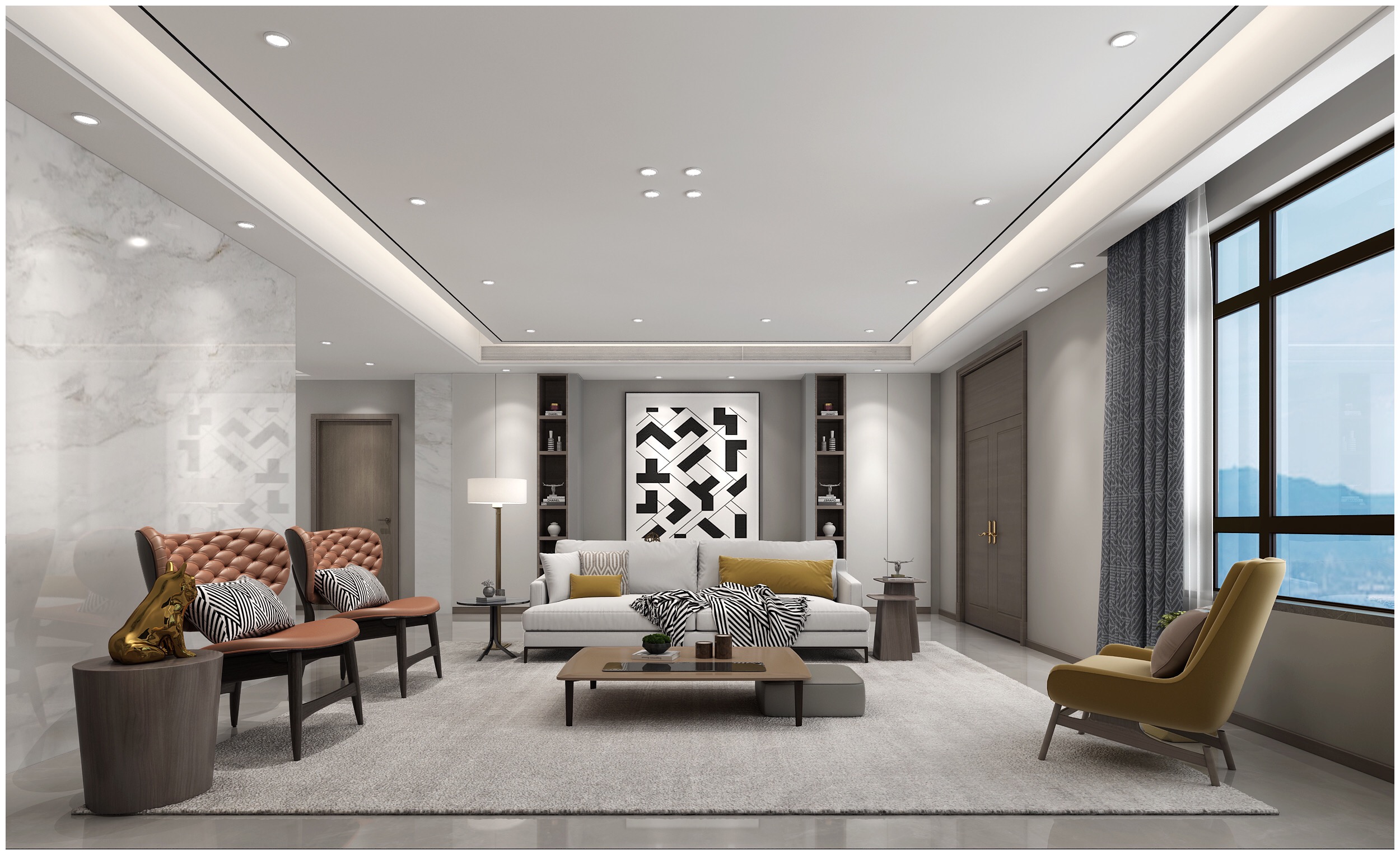 []一见倾心的现代轻奢风，简约时尚又大气，鉴赏420平别墅设计