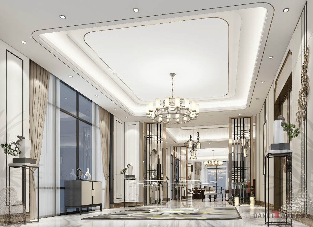 |1400m2新中式风格豪宅设计，装修亮瞎双眼，真的是太豪华了！