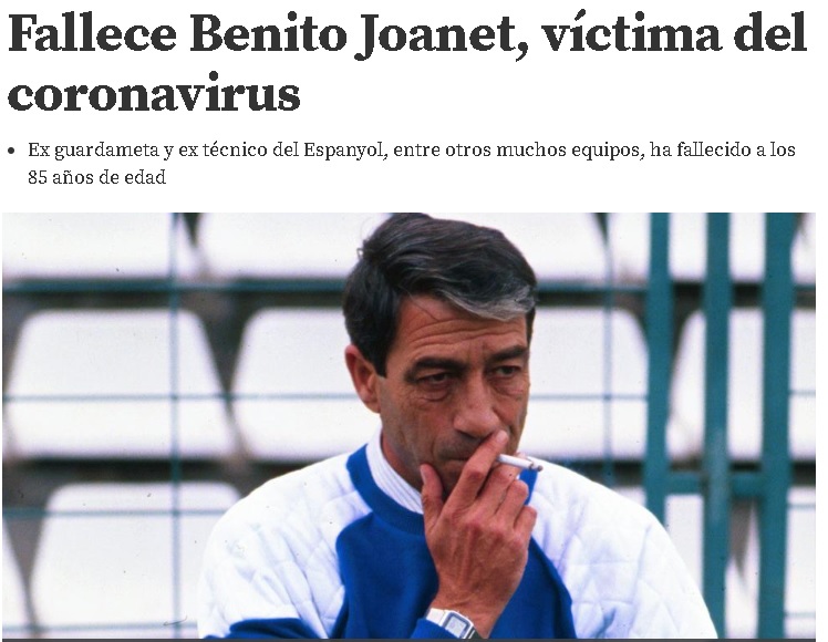 「西班牙人」默哀!前西班牙人队球员感染新冠去世,西班牙足坛又一大损失!