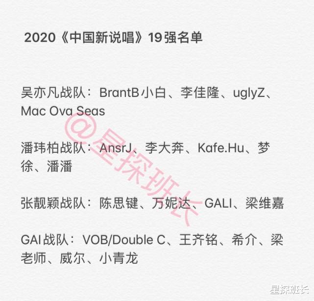 张靓颖|《中国新说唱》13强出炉,GAI战队独占5人,张靓颖战队面临团灭!
