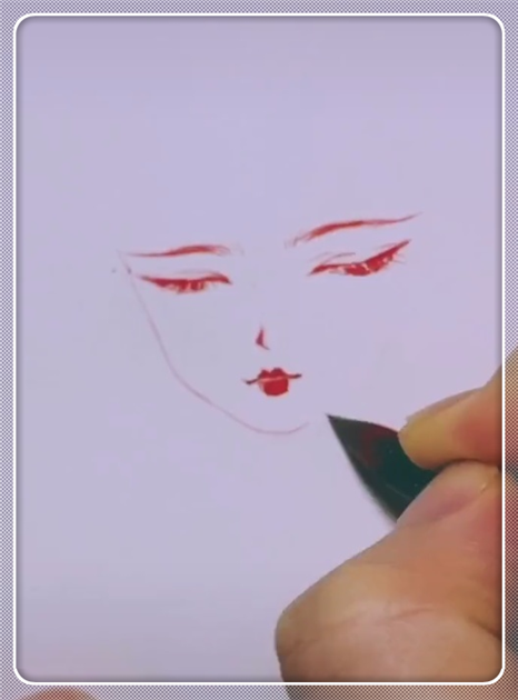 美术生挑战画古风少女，开局被吐槽不打草稿，成品一出：秀儿是你吗？