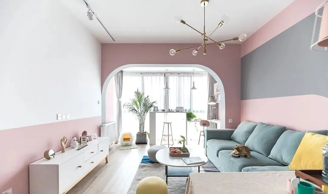 |66㎡北欧风格小户型装修，阳台拱门太梦幻！