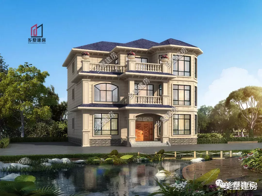 |12X12米欧式别墅，6卧5卫好格局，想建房的别错过！