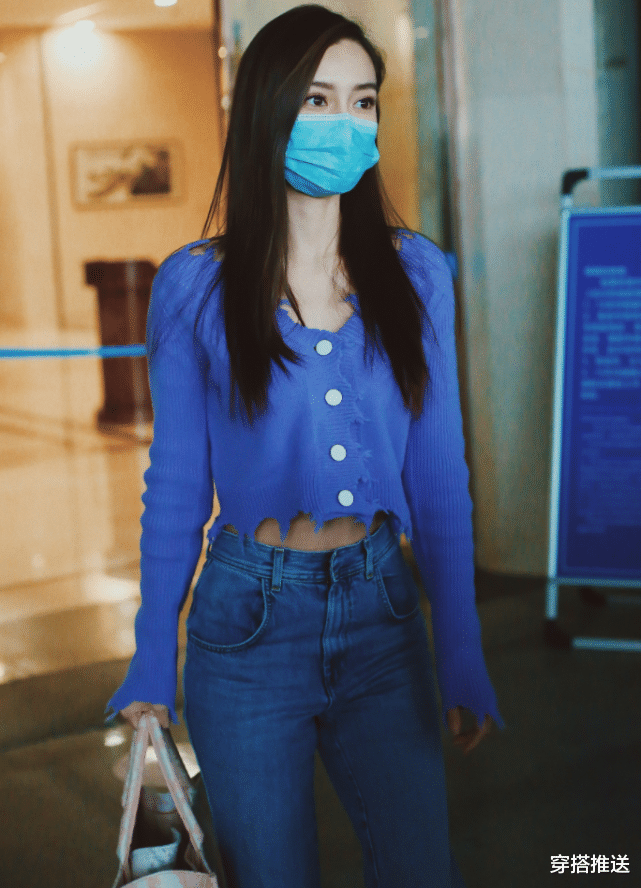 Angelababy：杨颖换发型后气质变太多，穿紫色针织衫配阔腿裤，风格逐渐网红化