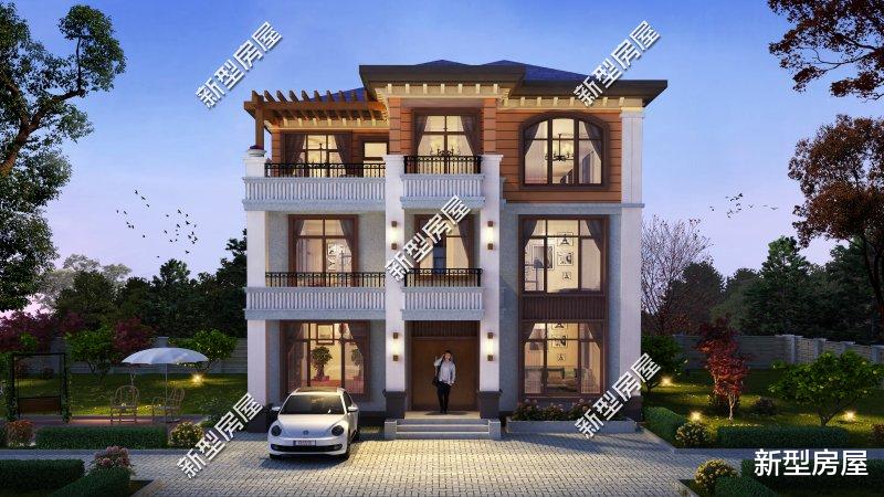 |农村别墅怎么盖才好看?挑空客厅+套卧,这8套图纸25万起建