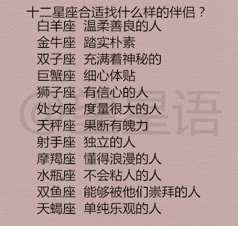 『生肖』十二星座合适找什么样的伴侣？单身太久害怕爱情的星座排行！