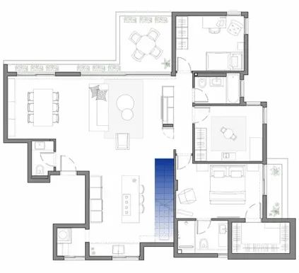 「」经典黑白+时尚跳色，时尚家居空间，看设计师如何玩出高级感！