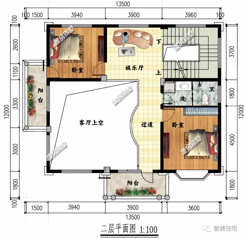 「」两栋带地下室设计的豪宅，客厅挑空+简欧风，打造现代轻奢生活