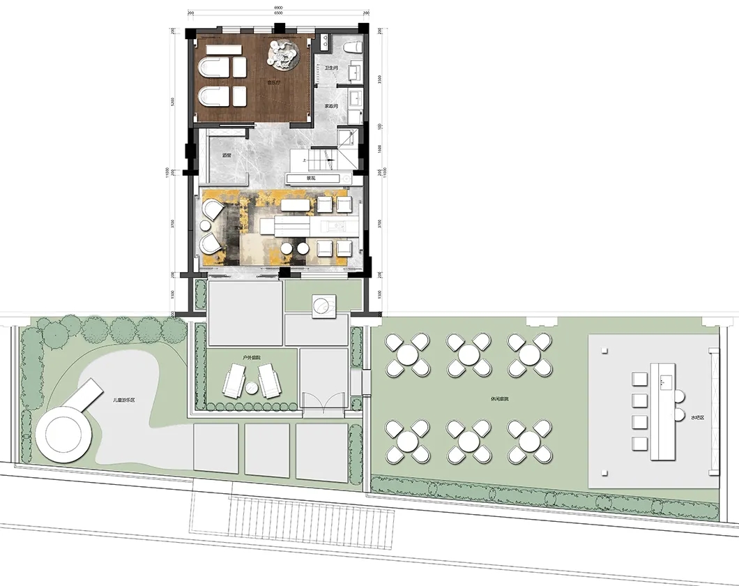 []180㎡新中式叠拼别墅，有诗有远方，属于现代人的诗意生活