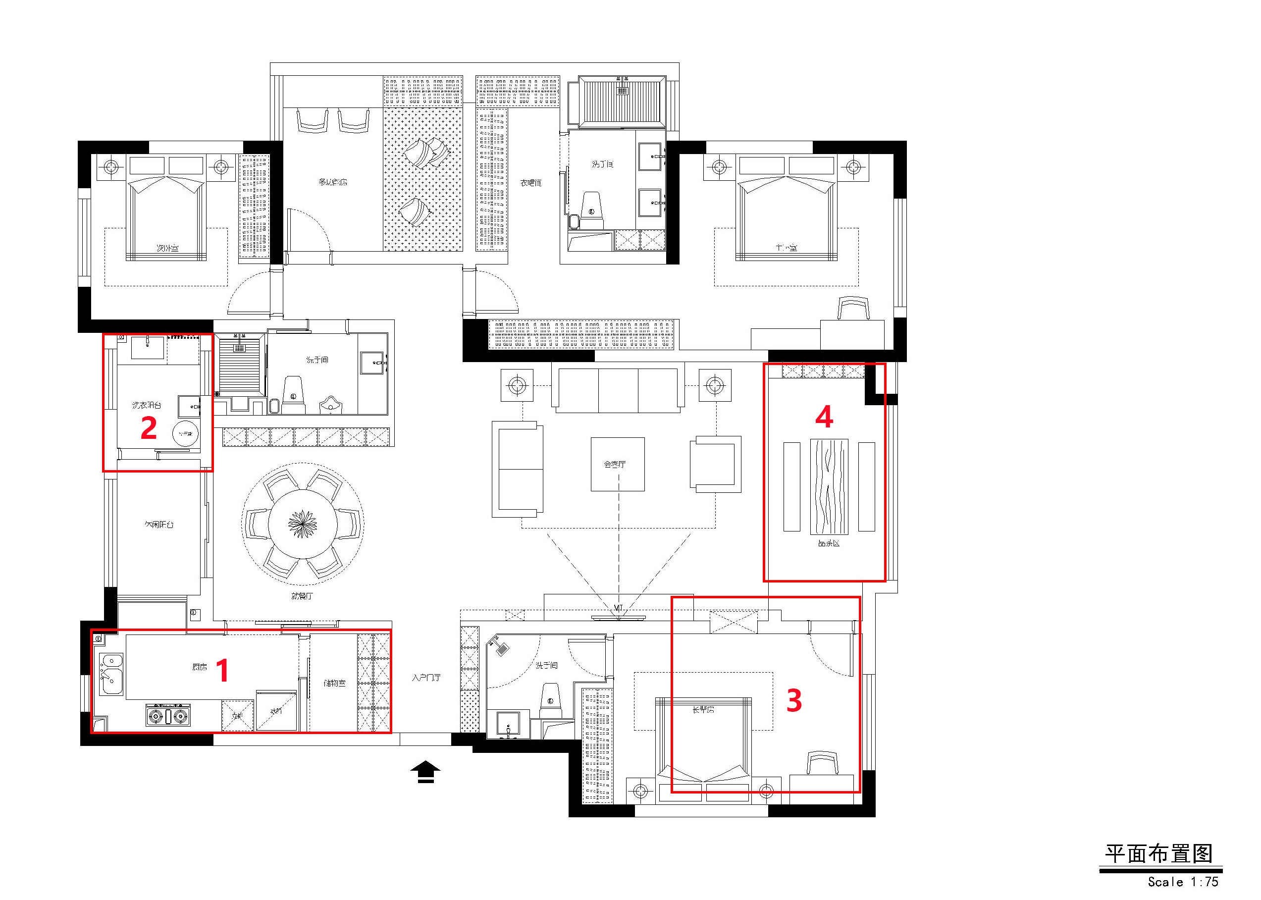 |180平现代简约风,简练稳重,追求自然惬意