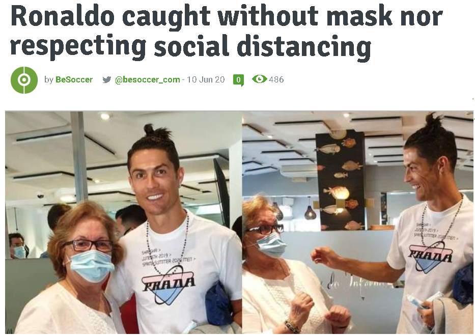 『C罗』尤文迎来坏消息！C罗违反防疫规定，或被再次隔离无缘意大利杯！