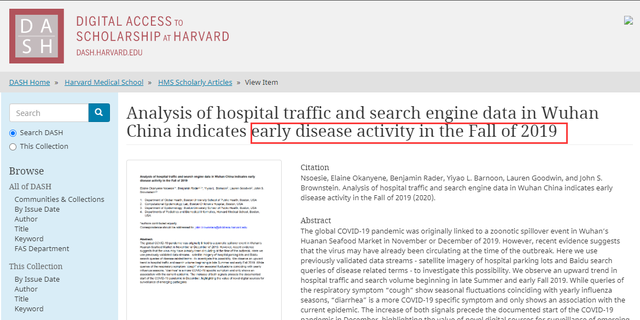 『小米科技』哈佛用百度证明病毒8月份就在武汉传播！百度回应：数据有误