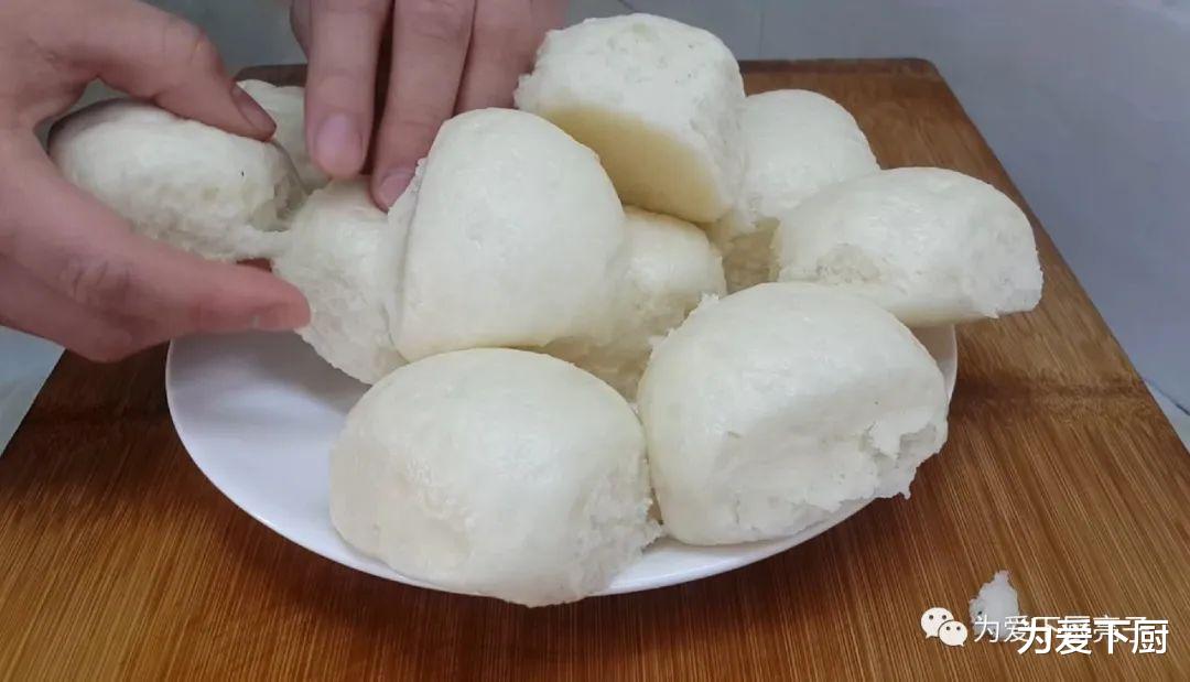 #馒头#我家馒头从不发面,切一切揉一揉,比面包暄软好吃,新手也能学会