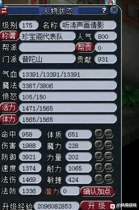 『梦幻西游』梦幻西游:珍宝阁展示冠军普陀!4000防1万3千血,物理系的噩梦!