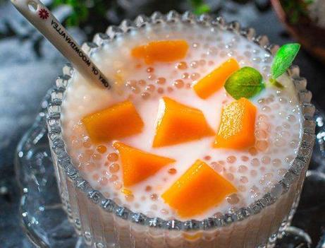 「西米露」煮西米露时，多加1个步骤，8分钟煮熟还无白芯，晶莹透亮还弹牙