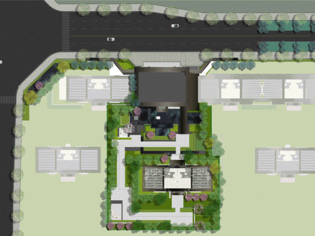 「」洗尽铅华承国风之韵，以新中式建筑之精髓将传统与现代结合，再现中国古典大宅之神韵！