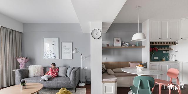 @她家装修太干净！玄关餐厅一体式卫生间三连门，邻居看完都照着装