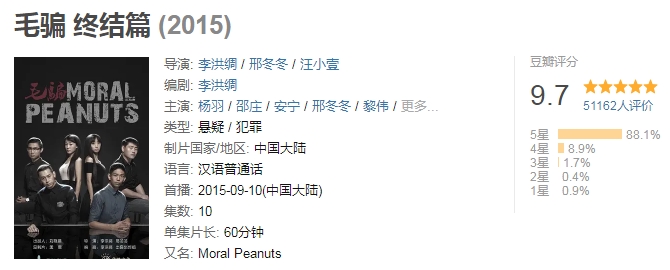 「毛骗」有部剧堪比《琅琊榜》，不过剧名太过另类，很多人觉得是一部烂剧