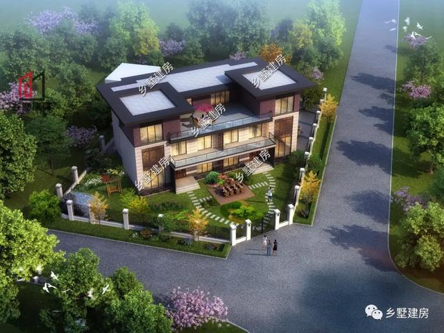 ##农村现代风双拼别墅,轻奢中带着质感,简约而至美!