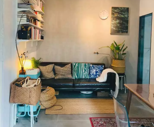 『』28㎡宜家北欧风单身公寓，留白+落地窗设计，让小家宽敞又明亮！